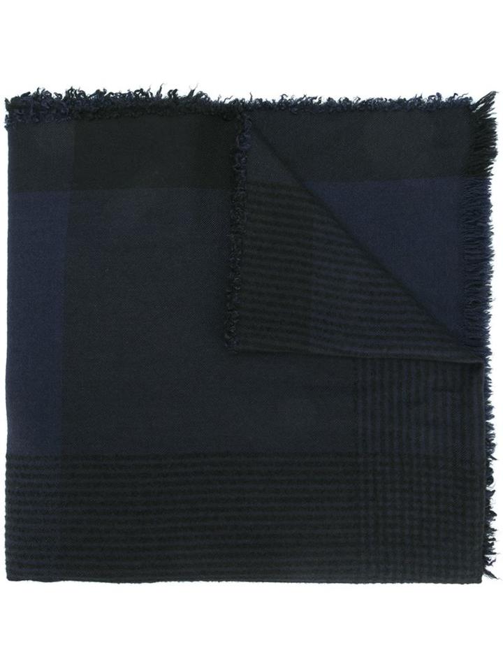 Faliero Sarti Woven Stripe Scarf, Men's, Blue, Silk/cashmere/virgin Wool