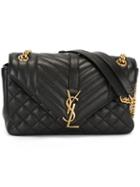 Saint Laurent - Medium 'monogram' Shoulder Bag - Women - Leather/brass - One Size, Black, Leather/brass