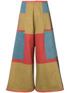 Sadie Williams Patchwork Wide Leg Trousers - Multicolour