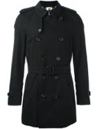 Burberry Belted Midi Trench Coat - Black