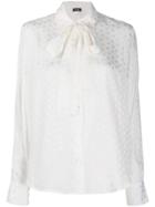 P.a.r.o.s.h. Star-print Pussy Bow Blouse - White