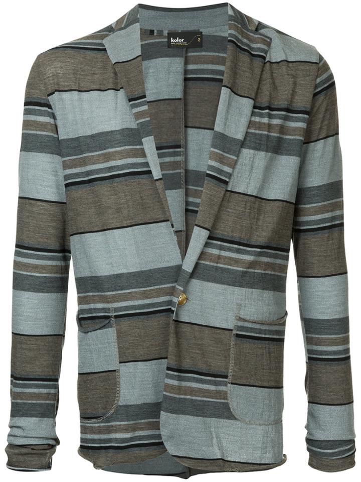 Kolor Casual Striped Jacket - Grey