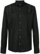 Les Hommes Urban Strap Detail Shirt - Black