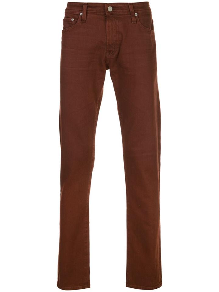Ag Jeans Tellis Slim-fit Denim Jeans - Red