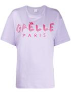 Gaelle Bonheur Oversized Graphic Print T-shirt - Purple
