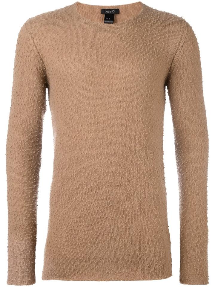 Avant Toi Classic Jumper, Men's, Size: Small, Brown, Cashmere/merino