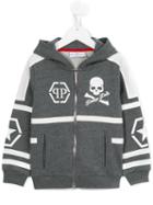 Philipp Plein Kids Skull Print Hoodie, Toddler Boy's, Size: 4 Yrs, Grey