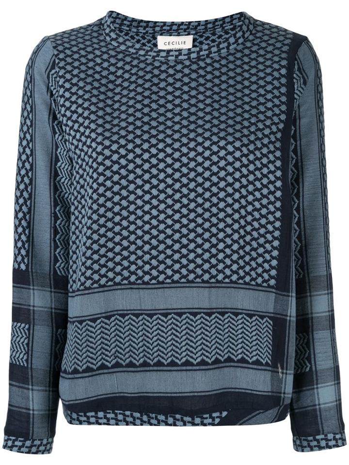 Cecilie Copenhagen Patterned Relaxed Blouse - Blue