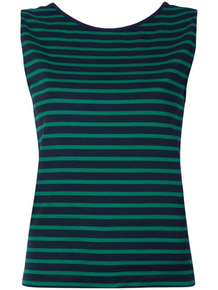 Cityshop - Striped Vest Top - Women - Cotton - One Size, Blue, Cotton