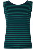 Cityshop - Striped Vest Top - Women - Cotton - One Size, Blue, Cotton