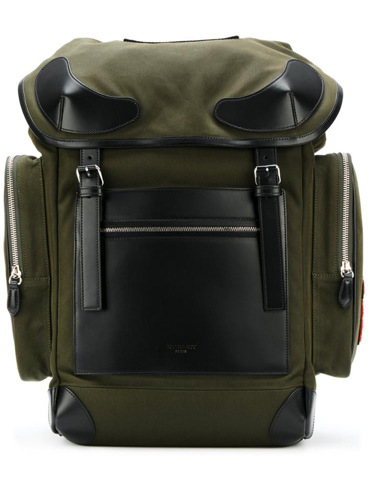 Givenchy Leather Trimmed Rider Backpack - Green