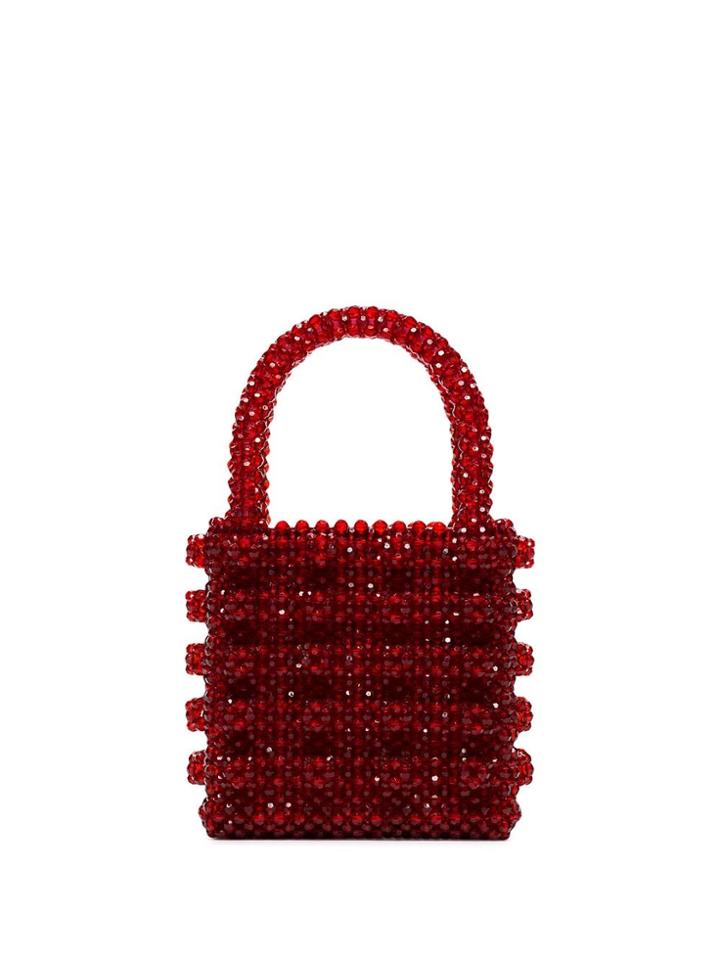 Shrimps Antonia Beaded Bag - Red