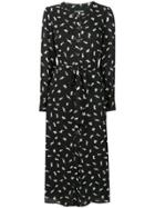 Alexa Chung Bunny Print Shirt Dress - Black