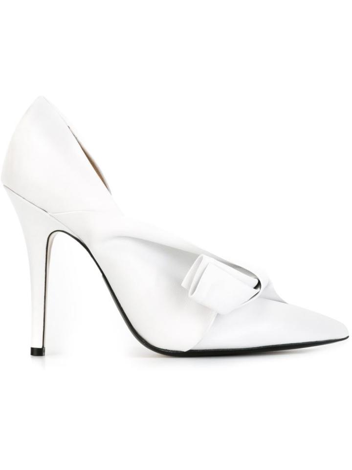 No21 Layered Front Pumps, Women's, Size: 40, White, Leather