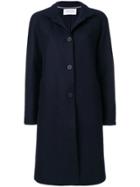 Harris Wharf London Boxy Button Up Coat - Blue