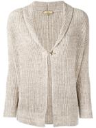 Fay Ribbed-knit Cardigan - Nude & Neutrals
