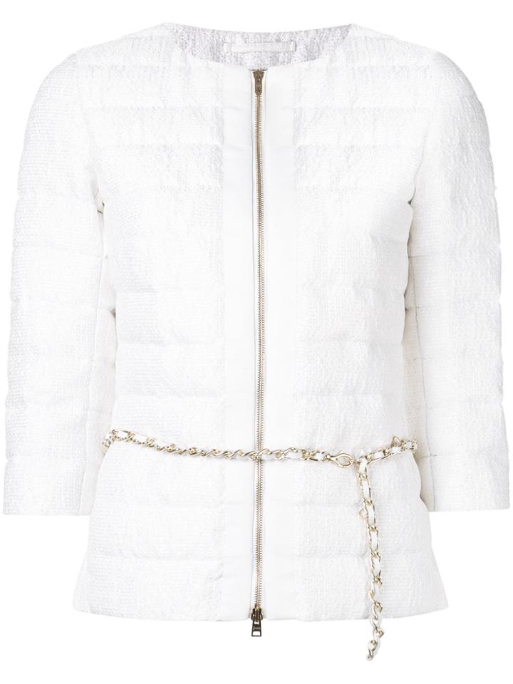 Herno Chain Detail Padded Jacket - Nude & Neutrals