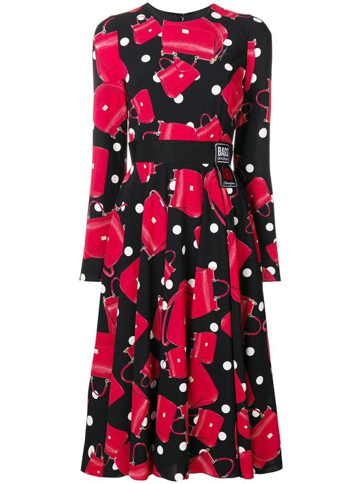Dolce & Gabbana Sicily Bags Print Dress - Black