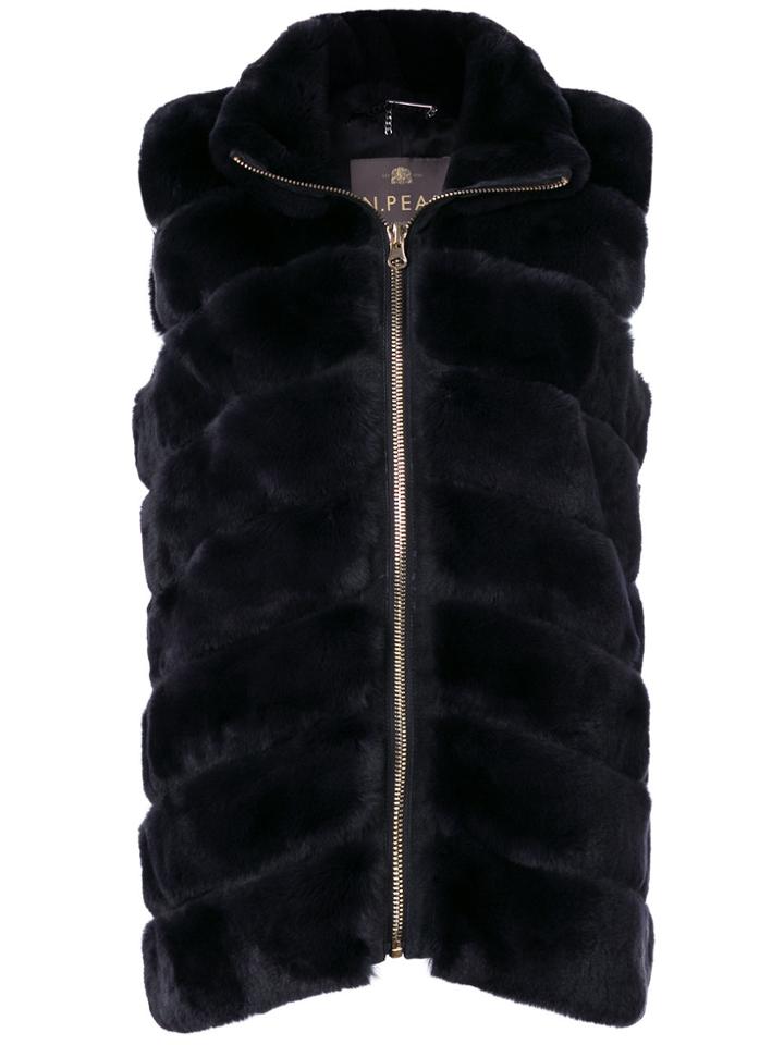 N.peal Rex Ribbed Gilet - Blue