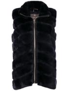 N.peal Rex Ribbed Gilet - Blue