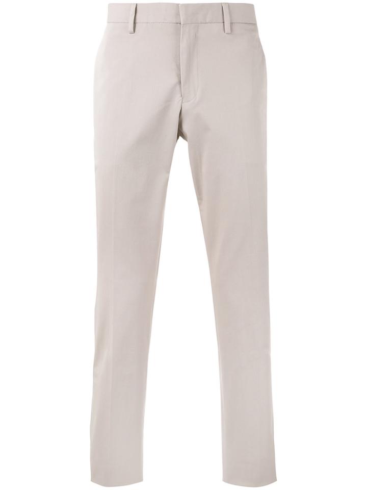 Canali Straight Leg Trousers - Nude & Neutrals