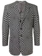 Issey Miyake Vintage Optical Illusion Suit Jacket - Black