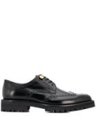 Versace Medusa Embossed Button Brogues - Black