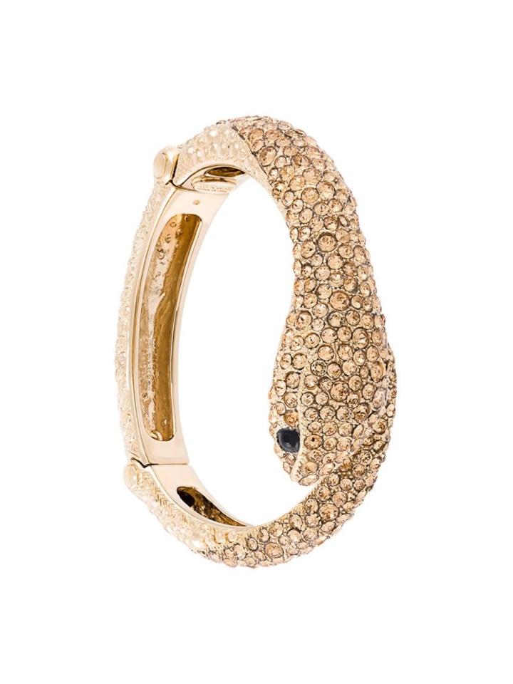 Roberto Cavalli Serpent Bracelet, Metallic