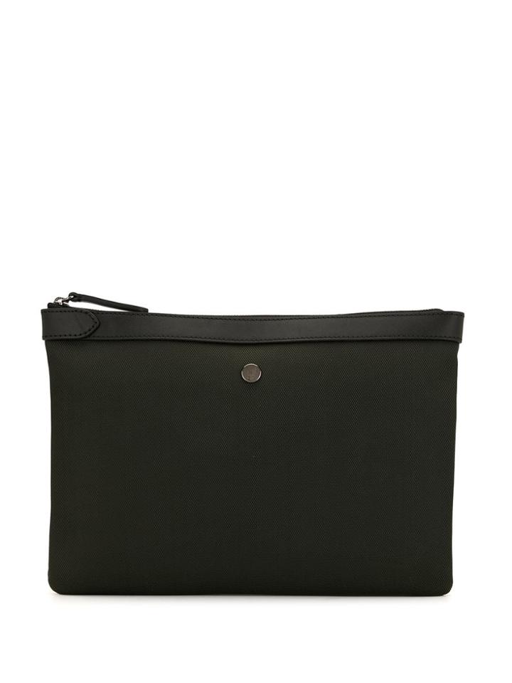 Mismo Top Zip Clutch Bag - Green