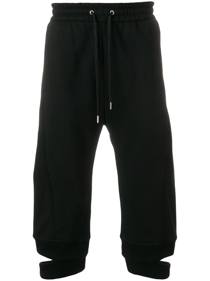 Helmut Lang Cropped Loose Fit Trousers - Black