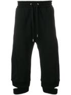 Helmut Lang Cropped Loose Fit Trousers - Black