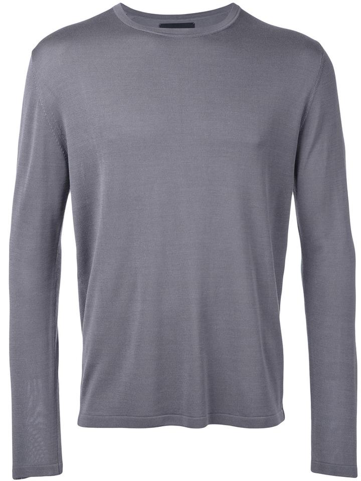 Estnation Crew Neck Top, Men's, Size: Medium, Grey, Silk