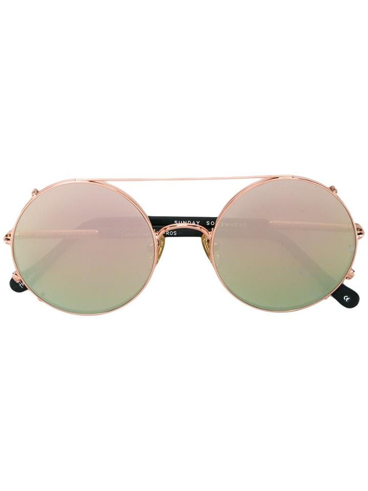 Sunday Somewhere Metallic Valentine Sunglasses - Black