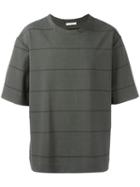 Lucio Vanotti Striped Oversized T-shirt, Men's, Size: 4, Green, Polyester/wool/spandex/elastane