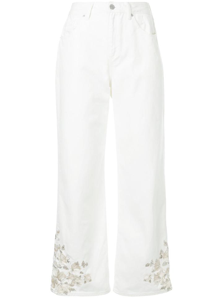 Clane High-waisted Flared Jeans - White