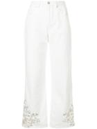 Clane High-waisted Flared Jeans - White