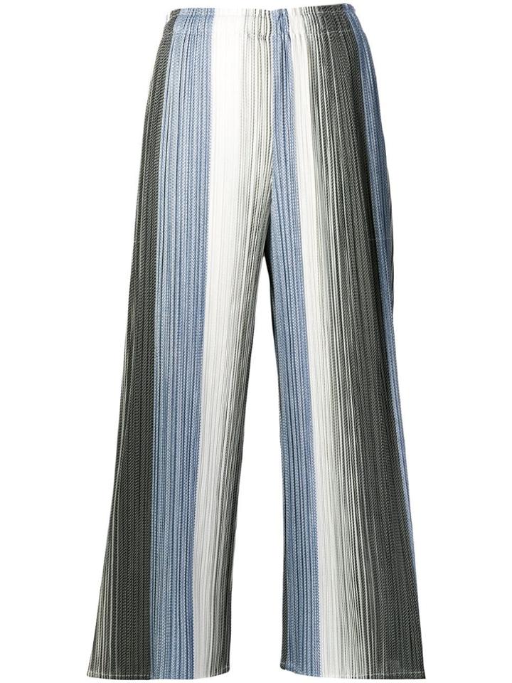 Pleats Please Issey Miyake Micro Pleated Trousers - Blue
