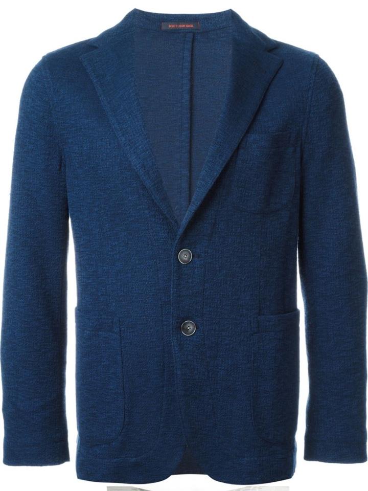 The Gigi Two Button Blazer, Men's, Size: 52, Blue, Viscose/cotton