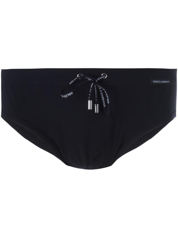 Dolce & Gabbana Classic Swim Trunks, Men's, Size: 6, Black, Polyamide/spandex/elastane