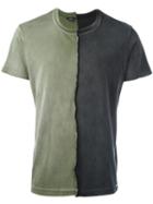 Diesel Two-tone T-shirt, Men's, Size: Medium, Green, Cotton
