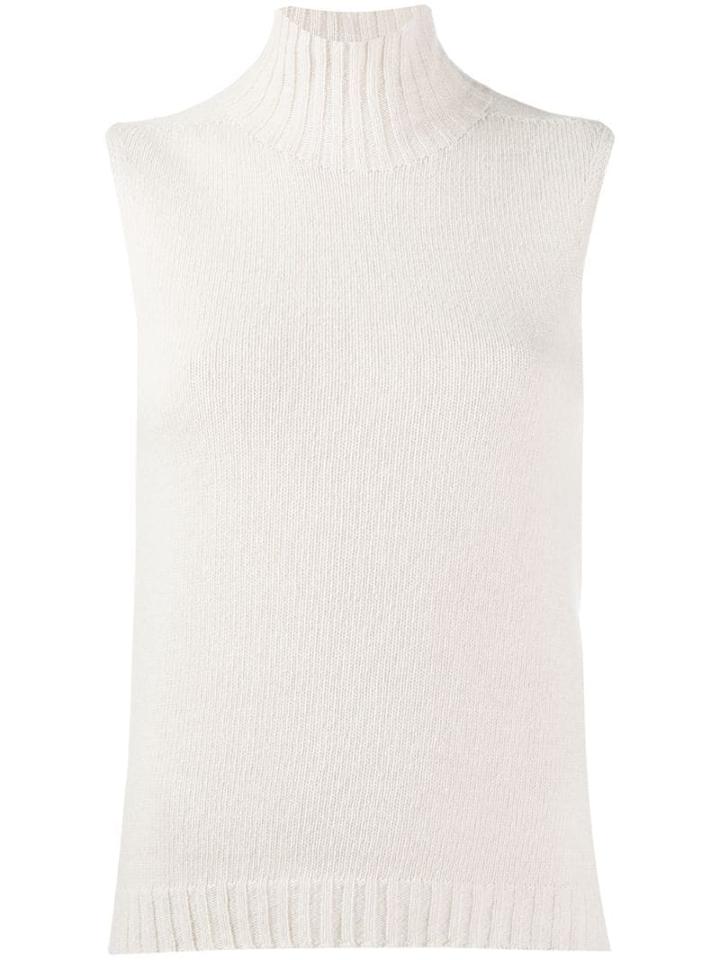 Stefano Mortari Sleeveless Knitted Top - Neutrals