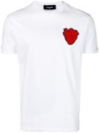 Dsquared2 Heart Badge Embroidered T-shirt - White