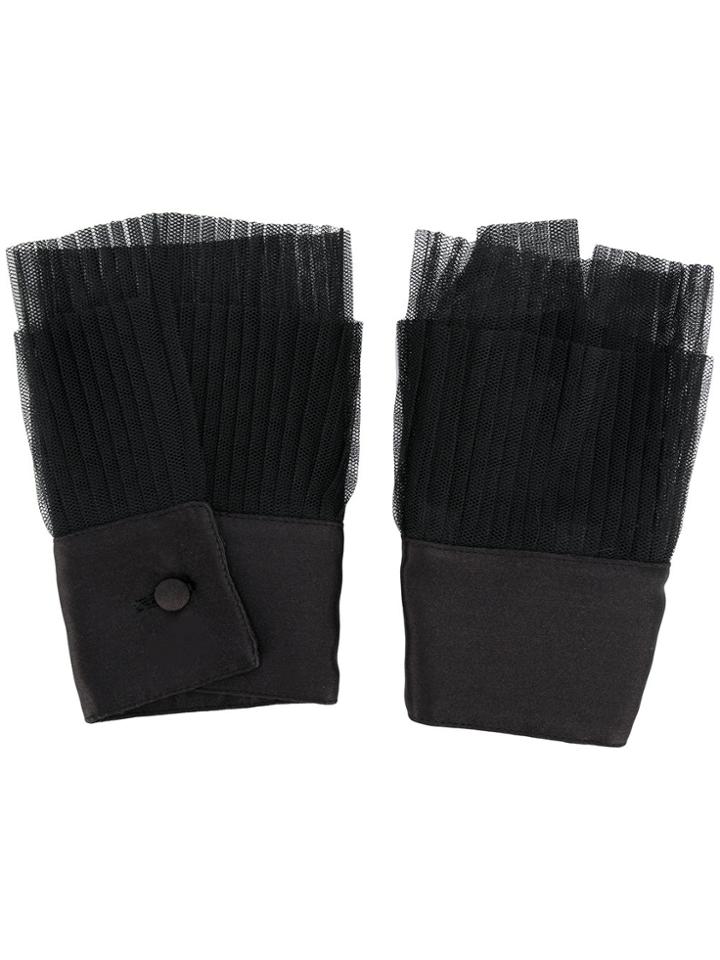 Dsquared2 Pleated Tulle Cuffs - Black
