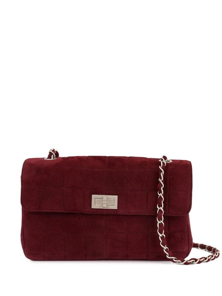 Chanel Pre-owned 2.55 Choco Bar Chain Shoulder Bag - Purple