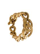Chanel Vintage Logo Chain Bracelet, Women's, Metallic