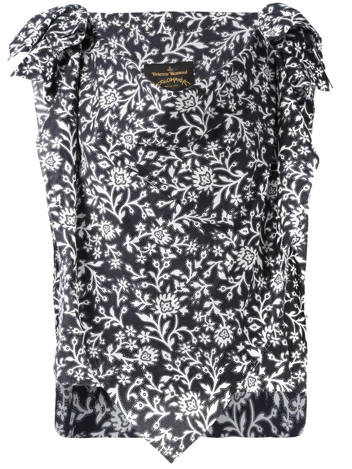 Vivienne Westwood Anglomania - Handkerchief Floral Blouse - Women - Cotton - 40, Women's, Blue, Cotton