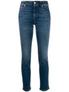Alexander Mcqueen Side Piped Skinny Jeans - Blue