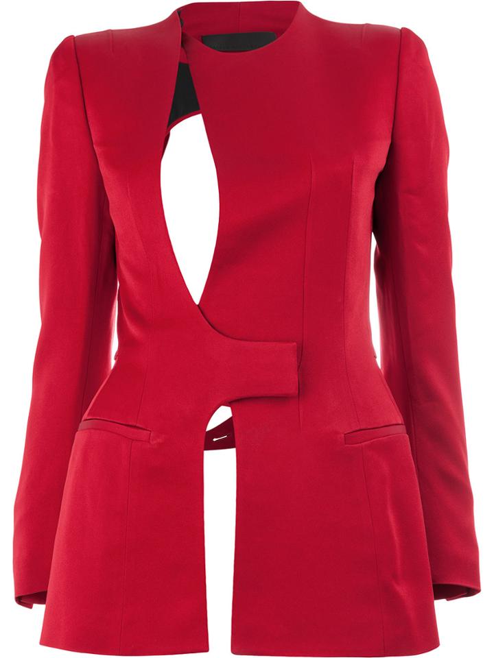 Haider Ackermann Cut-out Jacket - Red