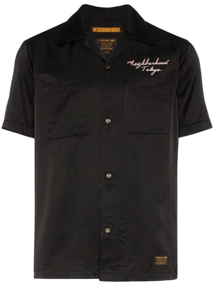 Neighborhood Souvenir Skull Motif Shirt - Black