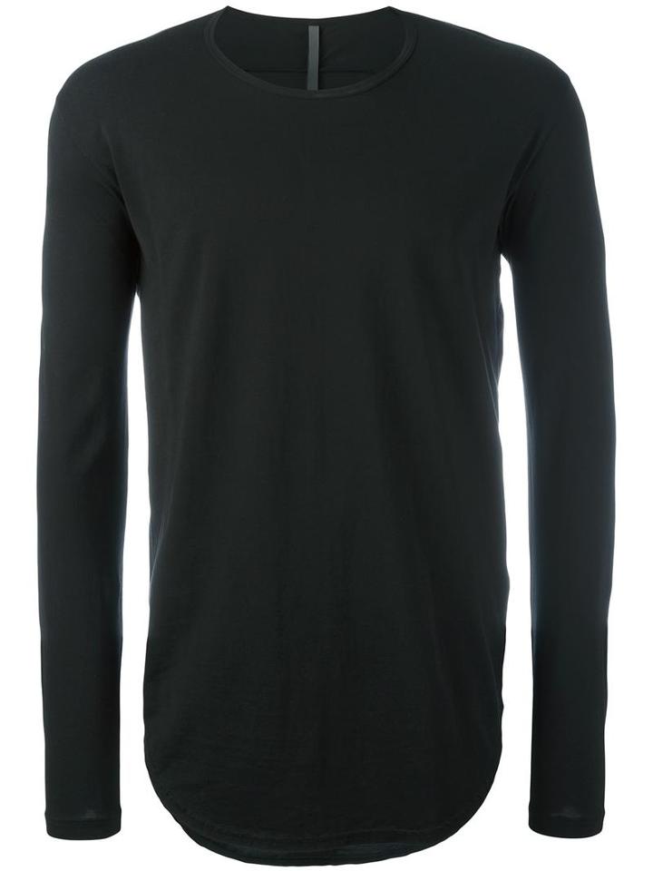 Attachment Long Sleeved Curve T-shirt, Men's, Size: 3, Black, Cotton